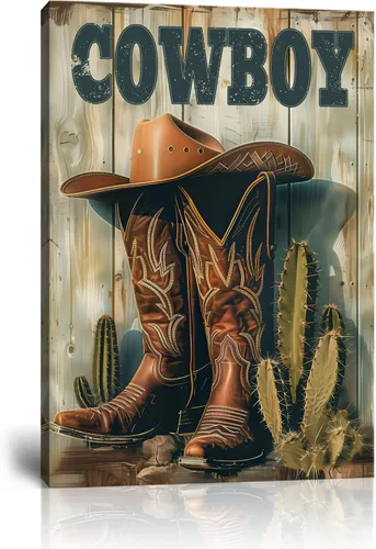 Vista 42 de Arte de pared de vaquero occidental Imágenes de mujeres vaquero Impresiones Póster de lienzo del suroeste Arte de decoración de pared occidental