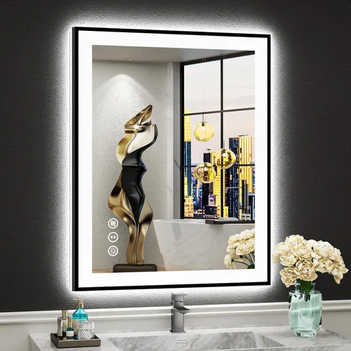 Vista 73 de 24x32 LED Bathroom Mirror, Backlit & Front Lit Lighted Mirror Retroiluminado+luz frontal