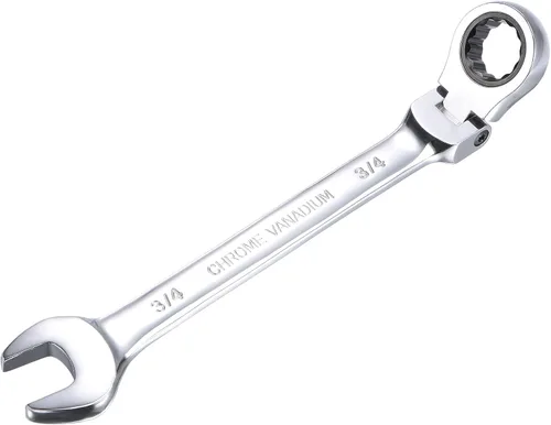 Vista 18 de uxcell Llave combinada de trinquete de cabeza flexible de 9/32 pulgadas SAE 72 dientes 12 puntos de trinquete de caja terminada herramientas
