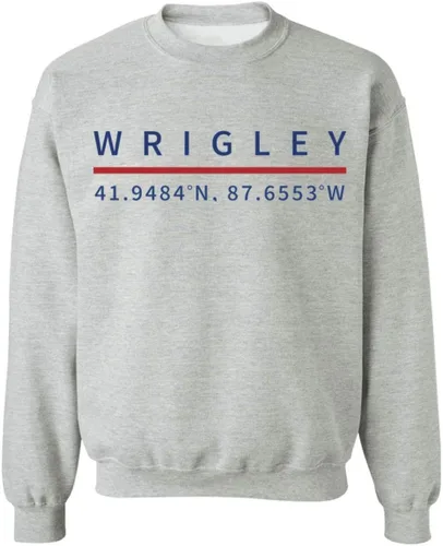 Vista 2 de Wrigley Field Coordenates Sudadera con cuello redondo Blanco