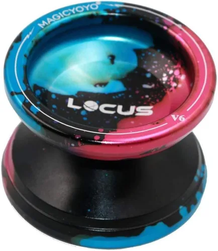 Vista 2 de MAGICYOYO Locus V6 Yoyo - YoYo sensible de aluminio - Ideal para principiantes (negro, rosa y azul)