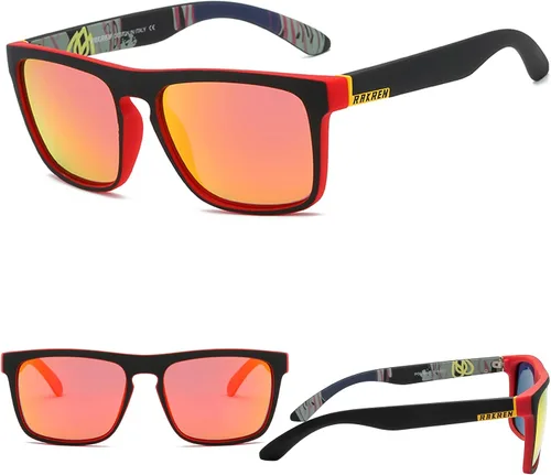 Vista 2 de RAKREN Gafas de sol polarizadas cuadradas para hombres y mujeres, clásicas, para pesca, conducción, deportes, para hombres, 100% protección UV