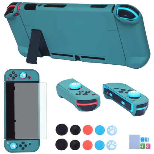 Vista 18 de COMCOOL Dockable Case for Nintendo Switch 3 in 1 Protective Cover Case for Nintendo Switch and Joy-Con Controller with Screen Protector and Thumb