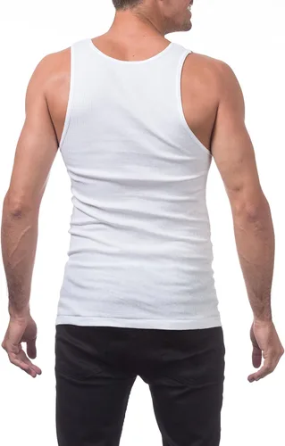 Vista 2 de Pro Club Camisa de algodón acanalado de alta calidad para hombre