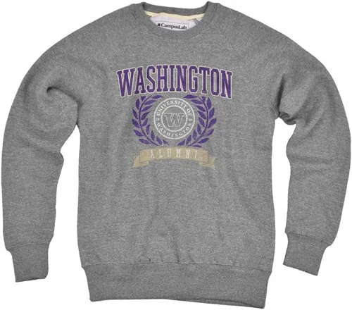 Vista 13 de Campus Lab Collegiate Classic Alumni Seal - Sudadera unisex con cuello redondo para adultos