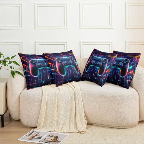 Vista 24 de Guitar Print Double Sides Print Pillow Covers 16"x16",Music Themed Bass Instruments Pillowcase Soft Square Cushion Cases,Rustic Music Score Note