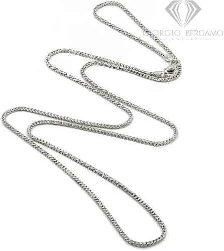 Vista 2 de Giorgio Bergamo - Cadena de plata esterlina 925 sólida estilo franco de 1 a 5.5 mm, paño de microfibra gratis, collar y pulsera de eslabones
