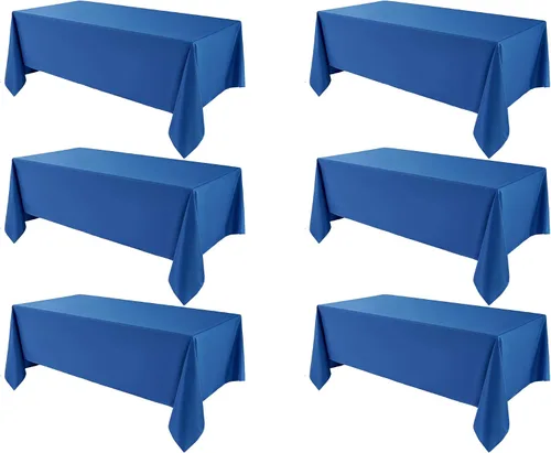 Vista 19 de Mantel Cuadrado 52 x 52 Pulgadas Manteles Negros Resistente a Manchas y Arrugas Lavable de Poliéster para Fiestas, Buffets y Bodas Mantel