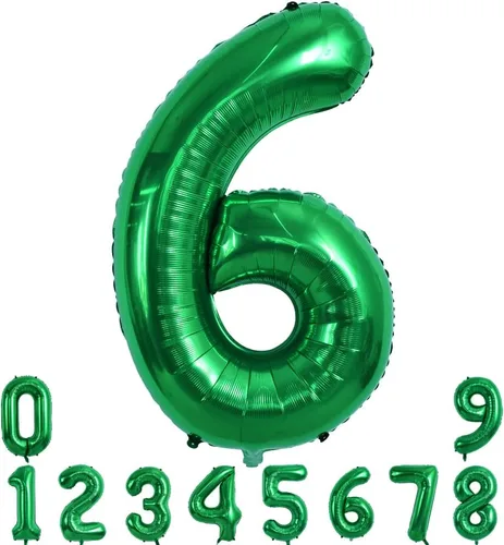 Vista 124 de Globos de números grandes, negros, de 40 pulgadas