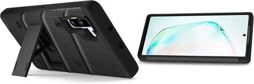 Vista 5 de Zizo Bolt Cover - Funda para Samsung Galaxy Note 10, función atril y funda (Negro)