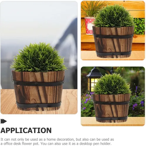 Vista 2 de Macetas para plantas de decoración retro para interiores, macetas rústicas, balcón, jardín, maceta rústica, maceta de bonsái, maceta suculentas