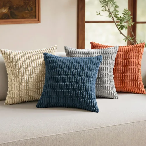 Vista 33 de MIULEE Paquete de 4 fundas de almohada decorativas neutras de 16 x 16 pulgadas para sofá, sala de estar, cama, estilo rústico, granja, bohemio