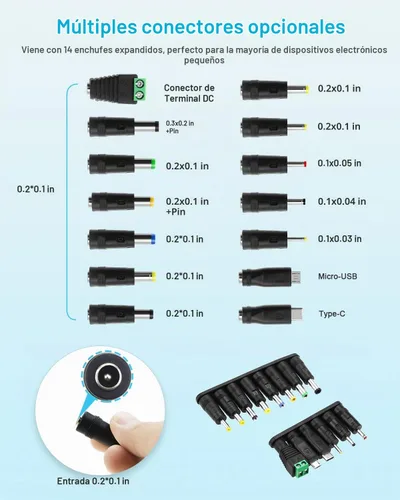 Vista 5 de Aclorol Adaptador de corriente universal de 30 W, 12 V, 9 V, 7,5 V, 6 V, 5 V, 4,5 V, 3 V, fuente de alimentación variable ajustable, convertidor