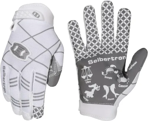 Vista 11 de Seibertron Pro 3.0 Twelve Constellations Elite Ultra-Stick Football Receiver Gloves Super Sticky Grip for Youth Kids Boys 8-12 Girls & Adult Men &