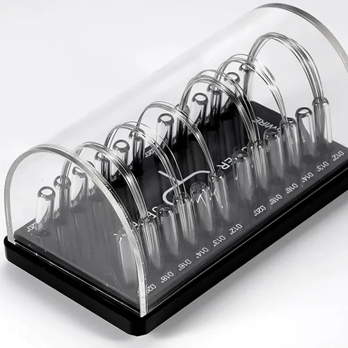 Vista 3 de Organizador de alambre de acrílico dental con soporte de alambre de arco, caja de alambre de ortodoncia con tapa para clínica dental, organizar