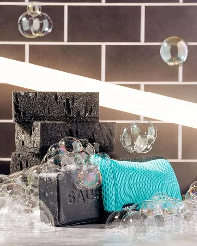 Vista 2 de Ballsy Sud Sack - Bolsa de jabón para barra exfoliante para hombre