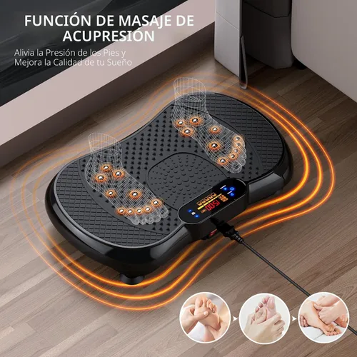 Vista 4 de PBYRD Máquina de Ejercicio con Placa de Vibración, Máquina de Drenaje Linfático para Pérdida de Peso, Placa Vibratoria de Agitación
