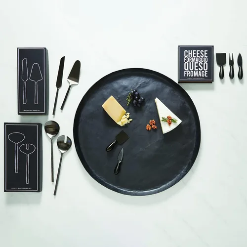 Vista 4 de Santa Barbara Design Studio Set de regalo Kitchen Essentials TableSugar Caja de regalo de libro de cartón blanco y negro, 3 piezas, cuchillos