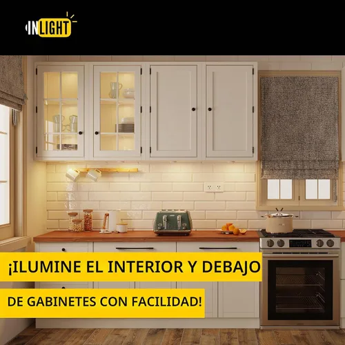Vista 6 de GETINLIGHT Kit de luz LED de disco de 2.5 pulgadas, paquete de 3, enchufable, 3000K, bronce