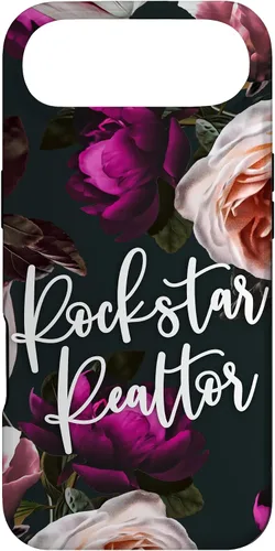 Vista 26 de iPhone 14 Plus Rockstar Realtor - Elegante estuche de regalo floral para agente inmobiliario