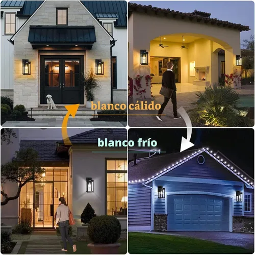 Vista 2 de AEQ Luces solares de pared para exteriores, aplique de pared solar con 3 modos de iluminación y sensor de movimiento, luz de porche impermeable