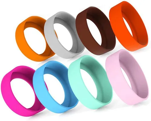 Vista 41 de 4 posavasos de silicona antideslizantes ecológicos para vaso de 20 oz, 30 oz (4 colores (BK+BN+GN+BU) 2.756 in)