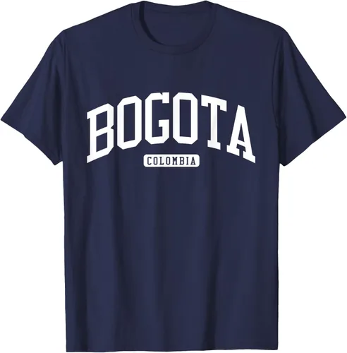 Vista 74 de Camiseta estilo universitario de Bogotá Colombia, Negro