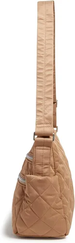 Vista 4 de Bolso tipo cartera de sarga con triple cremallera para mujer