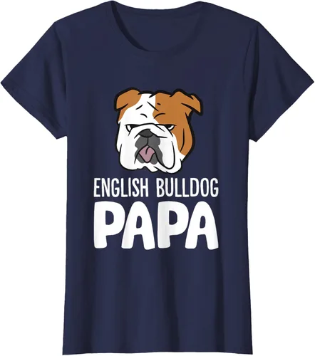 Vista 41 de Camiseta divertida de Bulldog Inglés para papá dueño de perro, Negro