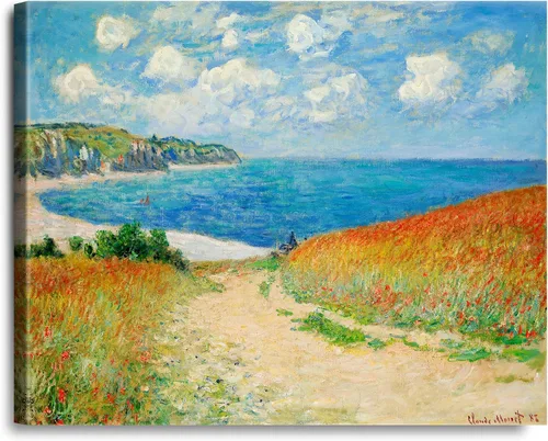 Vista 276 de A&T ARTWORK Antibes Seen from The Salis Gardens de Claude Monet Las Obras de Arte Clásico Mundial Reproducciones, Impresiones de Arte en Lienzo