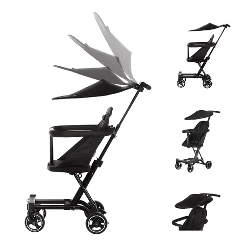 Vista 2 de Dream On Me Coast Rider Stroller Canopy, Black Negro