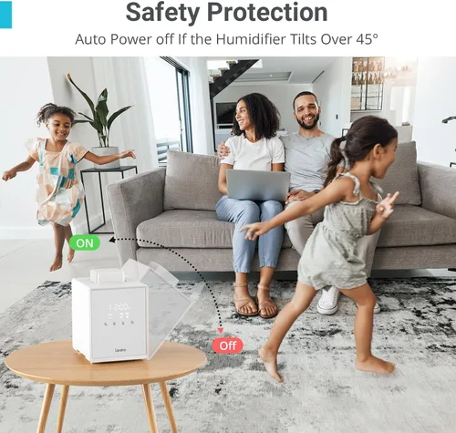 Vista 7 de Livatro Humidificador de acero inoxidable, humidificador de niebla cálida de 3 L, fácil de limpiar con humidificador de vapor caliente