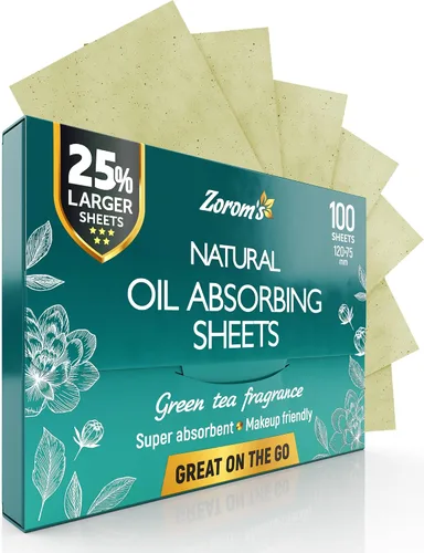 Vista 12 de Hojas de secado de aceite natural para cara con carbón de bambú, 25% más grandes, 1 unidad/100 hojas absorbentes de aceite aptas para maquillaje