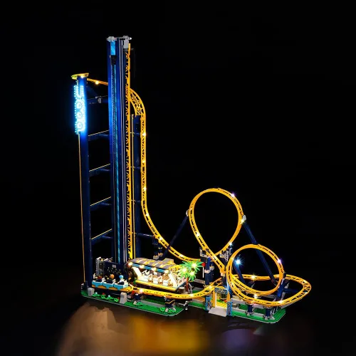 Vista 3 de Kit de luz LED RC compatible con Lego 10303, kit de iluminación decorativa para (Loop Coaster 10303) modelo de bloques de construcción
