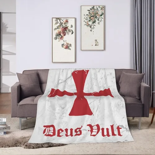 Vista 8 de Deus Vult Knights Templar Cross - Manta térmica, ligera, súper suave y cálida para todas las estaciones, para sofás