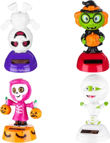 Vista 9 de Paquete de 4 juguetes bailarines alimentados por energía solar de Hawaii Girl Flapping Wings Flamingo Car Shaking Head Dancer Doll Hawaii Toy Swing