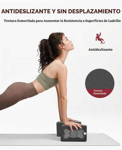Vista 5 de HAPBEAR Yoga Blocks 2 Pack - 9x6x3in High-Density EVA Foam with Non-Slip Textured Surface, Supportive for Deep Stretching & Lightweight - Ideal for