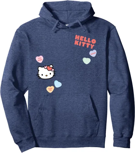 Vista 4 de Hello Kitty Candy Hearts - Sudadera con capucha para el día de San Valentín Negro