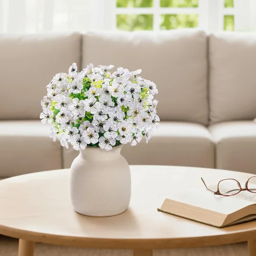 Vista 31 de Lifewit Flores artificiales para exteriores, 12 paquetes de flores falsas de plástico para decoración del jardín del hogar, plantas sintéticas