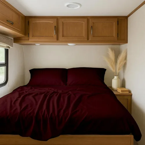 Vista 19 de Shreem Linen Short King - Sábanas de 72 x 75 pulgadas, 100% algodón egipcio, juego de ropa de cama de 4 piezas, se adapta a colchones de caravana
