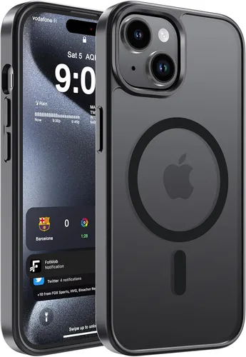 Vista 51 de WRJ Funda magnética mate para iPhone Air de 6.5 pulgadas, [compatible con Magsafe] [protección contra caídas de grado militar], delgada Negro