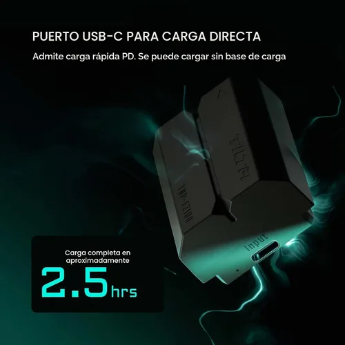 Vista 5 de Tilta Batería NP-FZ100 con entrada USB-C de 2400 mAh Funciona con FX3 Verde