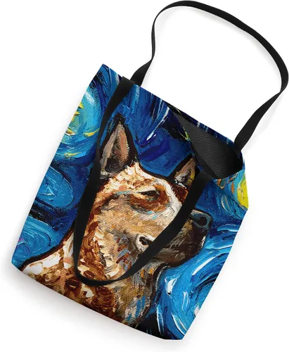 Vista 2 de Red Heeler Starry Night Australian - Bolsa de mano para retrato de perro ganado