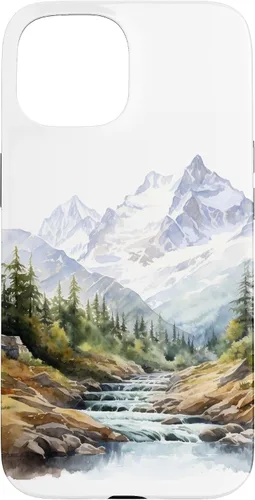 Vista 6 de Funda para iPhone 11 Pro acuarela montañas paisaje