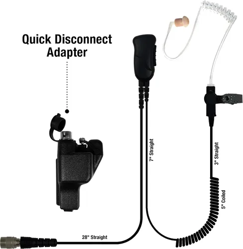 Vista 7 de Sheepdog Microphones Micrófono de solapa de policía de desconexión rápida, compatible con radios Motorola XTS5000 XTS3000 XTS2500 y XTS1500