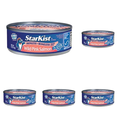 Vista 10 de StarKist Salmón Rosado Silvestre - Sin Piel, Sin Hueso - Lata de 5 onzas