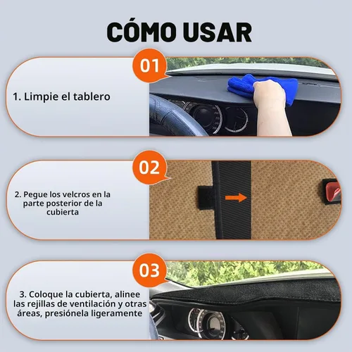 Vista 7 de Cubierta para salpicadero, alfombra antirreflejos, antideslizante, protector solar apto para Ca-dillac SRX 2010, 2011, 2012, 2013, 2014, 2015, 2016