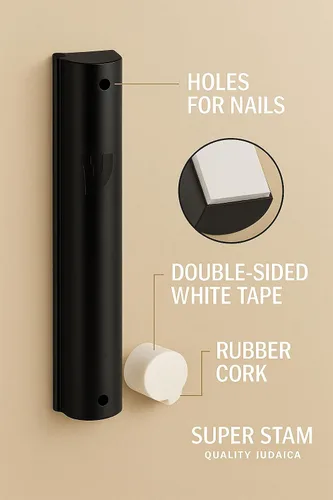 Vista 3 de MEZUZAH - Funda de aluminio autoadhesiva, impermeable, corcho, espinilla plateada, paquete de 5