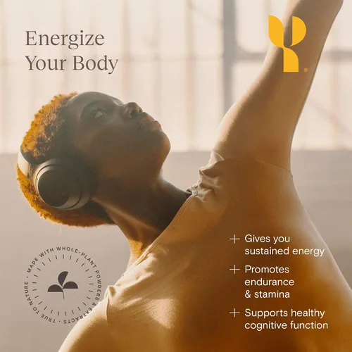 Vista 4 de Mezcla de bebida en polvo de energía Yoli® Passion - Mezcla natural para bebida energética para resistencia y resistencia, 30 sobres - Berry