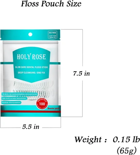 Vista 7 de Palillos de hilo dental de viaje, palillo de dientes Holy rose de alta dureza para adultos, 300 unidades de hilo dental profesional para higiene